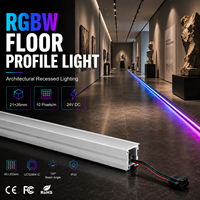 Éclairage linéaire au sol en aluminium UCS2904 RGBW DC24V SMD5050, éclairage encastré pour musée, galerie, éclairage décoratif de bordure