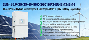 Hot Selling Hybrid Inverter 5kw 50kw EU Stock Solar Power System Home Storage High Voltage Three Phase for Deye IP65 - Product Image 4