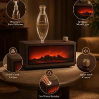 Diffuseur d'huiles essentielles en bois massif sans eau, machine d'aromathérapie à nébulisation d'huiles pures pour la maison, le bureau et le spa