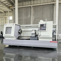 Tour CNC à lit plat robuste CK6186 |   Alésage de broche de 105 mm, capacité de charge de 3000 kg, FANUC 380 V, traitement de gros arbres de haute précision