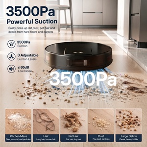 GV2G-SJ Robot Vacuum Cleaner Gyro Navigation 3500Pa Suction Self-Emptying Dock App & Voice Control Smart Vacuum <b>Mop</b> - Product Image 4