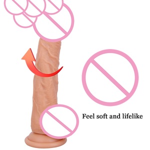 Pénis réaliste en silicone liquide à double dureté, produit de <span class=keywords><strong>contraception</strong></span> pour la masturbation féminine - Product Image 4
