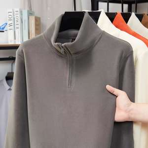 कस्टम पुरुषों की शरद ऋतु तिमाही-ज़िप स्टैंड-कॉलर स्वेटशर्ट एल। - Product Image 5