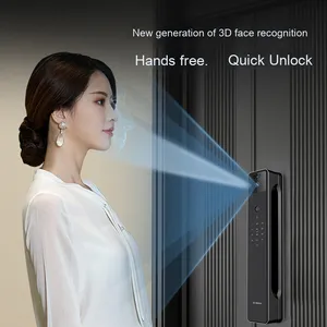 BoschFu8pluaSmart Lock ระบบจดจำลายนิ้วมือและเส้นเลือดฝ่ามือ ป้องกันการโจรกรรม ล็อคประตู WiFi พร้อมกล้องวงจรปิด Cat Eye ดูภาพผ่านระบบ Cloud เทคโนโลยีวิดีโอใหม่ - Product Image 3
