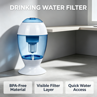 Pot purificateur d'eau à gravité avec cartouche, sans BPA, distributeur de filtre à eau minérale, filtre à eau à gravité pour eau potable