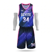 Maillot de basket-ball personnalisé, uniforme, sublimation, respirant, séchage rapide, extensible dans quatre sens, UPF 50+, vêtements de sport d'équipe, OEM, vente en gros, usine