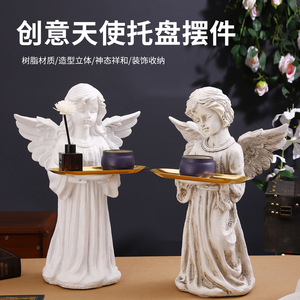 Mystic Arts Angel <b>Tray</b> Ornament Resin Figurine <b>Decorative</b> <b>Trays</b> Home <b>Decoration</b> - Product Image 5