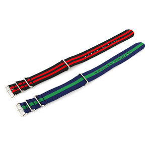 Vorrätig Modisches Nylon-Uhrenarmband Einfarbiges Uhrenband mit Vollmetallschnalle - Product Image 4