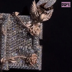 Hiphop Moissanite colgante Bling letra encanto Collar personalizado 925 Plata VVS diamante Moissanie letra Colgante con cadena - Product Image 2