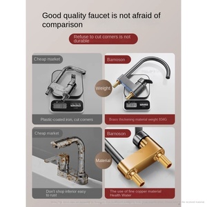 <span class=keywords><strong>Robinet</strong></span> de lavabo à double tuyau en <span class=keywords><strong>cuivre</strong></span>, laiton, céramique, froid, chaud, 2 trous, installation cuisine - Product Image 5