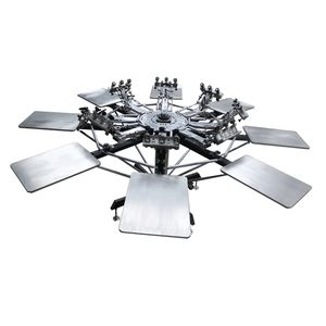bibo New Multi-color Manual Rotating Cloth T-Shirt Flat Octopus Screen <b>Printing</b> <b>Machine</b> - Product Image 1