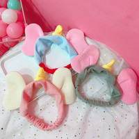 Bandeau en peluche pour bébé fille avec oreilles d'éléphant, confortable, pour les soins de la peau des femmes