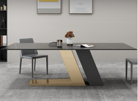 Ensemble de Table à manger et chaise, Design nordique moderne, 4 places, 6 chaises, en plastique extensible, blanc