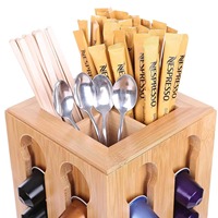 Support de rangement moderne pour dosettes Nespresso en bambou, forme cactus, type arbre, pour capsules de café – Offre Spéciale