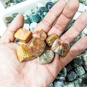 Piedras curativas de cristal Natural, ágata de encaje loco, cubo, piedra caída - Product Image 6