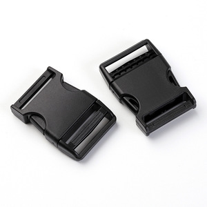 Side Release Buckle Plastic 25mm Black Durable For Bags <b>Webbing</b> Lanyards - Product Image 1