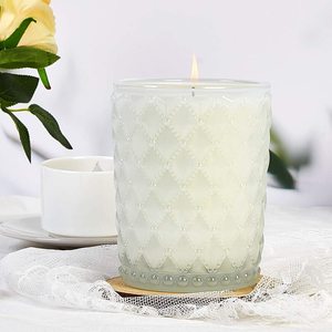 Bougie professionnelle, traitement d'usine, verre fin classique personnalisé rempli de cire de soja naturelle, noyau de coton bougies parfumées - Product Image 1