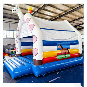 Château Gonflable Commercial Thème Girafe Mignonne Prix Usine, Structure Gonflable en PVC 0,55 mm pour <span class=keywords><strong>Location</strong></span> de Aires de Jeux pour Enfants - Product Image 3