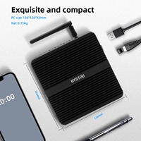 Hystou OEM endüstriyel Mini PC fansız VGA HD çift 2 LAN Ce-Celeron J4125 J6412 8G DDR4 RAM 128G SSD kullanılan