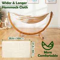 Support de hamac pour enfants en bois massif pour jardin intérieur et extérieur avec hamacs en coton pour bébés enfants