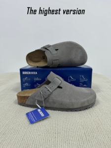 <span class=keywords><strong>Meilleur</strong></span> pour les pieds doux lit sandales sabots <span class=keywords><strong>orthopédique</strong></span> liège pantoufles inspiré Birkenstocks usine directe vache daim poids léger - Product Image 4