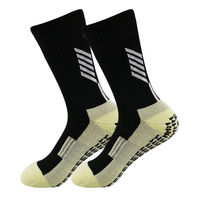 Chaussettes de football antidérapantes personnalisées Chaussettes antidérapantes pour le football, le basket-ball Crew Ankle Running Outdoor Sports Grip Chaussettes