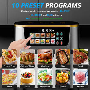 Forni Friggitrice ad Aria da 8L e 10L in Acciaio Inossidabile, Smart e Digitali, Migliore Cestello Caldo Senza Olio, Come <span class=keywords><strong>Visto</strong></span> in TV - Product Image 4