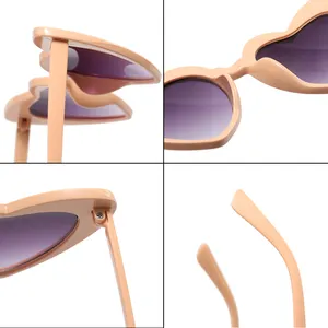 New Fashion Heart Shaped Sunglasses For Men Women Cheap High Quality Gifts Wholesale Sunglasses