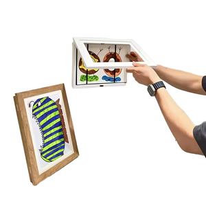 Cadre photo en bois personnalisé A4 couleur bois marron Falak World Export FWE-0052 pour œuvres d'art d'enfants, impression UV - Product Image 1