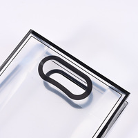 Sac Souvenir en Plastique Transparent Vide avec Bordure Noire, Matériau PP, Emballage Moderne et Tendance pour Fêtes, Fournisseur CSMD Yiwu