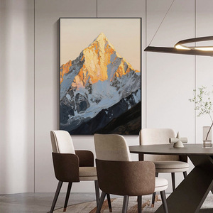 Peinture sur toile à l'huile Rizhao Jinshan, paysage de montagne abstrait, art contemporain, décoration murale pour salon, fond de canapé - Product Image 4