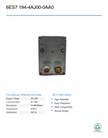 Módulo de E/S Industrial Siemens 6ES7 194-4AJ00-0AA0 Usado con Ethernet IP67 Modbus EtherCAT Entradas/Salidas Analógicas/Digitales