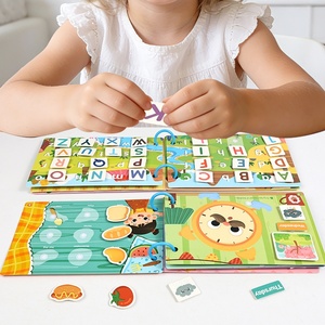 Libro de Pegatinas Silenciosas de Dibujos Animados para Educación Temprana <span class=keywords><strong>SheIn</strong></span> TK, Juguete Educativo para Niños, Kit de Materiales para Manualidades, Libro de Imágenes Reutilizable - Product Image 3