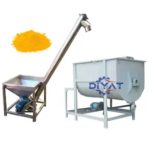 industrial cement powder ribbon blender mixing machine