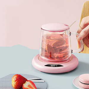 Coaster pemanas cangkir kopi portabel Mini, penghangat piring panas termostatik pintar - Product Image 4