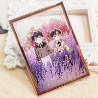 Épinglette de dessin animé de haute qualité à effet sable mouvant, personnalisable, plaquée or rose, en émail dur avec impression UV