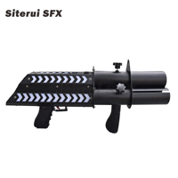 SITERUI SFX pistolet de tir à confettis à contrôle manuel Trois têtes pistolet électrique léger coloré Bars pistolet à papier coloré alimenté par batterie