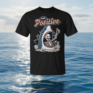 T-shirt Stay Positive Shark Lover Wildlife Ocean Sea Animal - Product Image 3