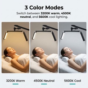 Lampe à cils rotative 36W LED, lumière pour extensions de cils, luminosité réglable, <span class=keywords><strong>pince</strong></span> de bureau, éclairage pour technicien <span class=keywords><strong>en</strong></span> extensions de cils, salon de beauté - Product Image 6