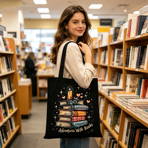 Sac fourre-tout en toile tendance pour femme, imprimé lettres et dessins animés, écologique, réutilisable, portable, pour courses, épicerie, cadeau, tout usage - Product Image 2