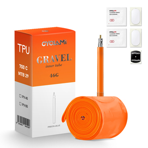 Cámara de Aire para Bicicleta de <span class=keywords><strong>Gravel</strong></span> CYCLAMI TPU, Cámara de Aire para Bicicleta de Carretera 700/32C-47C, Neumático MTB 29 32-47-622, Neumático de Bicicleta FV 45mm, <span class=keywords><strong>Accesorios</strong></span> para Bicicleta - Product Image 1