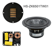 Samtronic Kit DIY d'enceintes de médiums et de graves en aluminium de 6,5 pouces + Tweeter AMT et filtres de crossover pour la division des fréquences audio