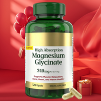 Capsules de glycinate de magnésium pur à marque privée OEM avec capsules de suppléments de santé pour adultes