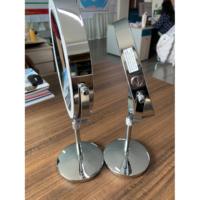 Miroir de maquillage LED rond Art Déco moderne en métal avec interrupteur tactile, miroir de bureau portable écologique, vente directe d'usine