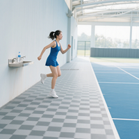 Plancher suspendu moderne en PP de 25x25cm, antidérapant et résistant à l'usure pour escalier, garage, sous-sol, salle de sport, avec installation par verrouillage par clic