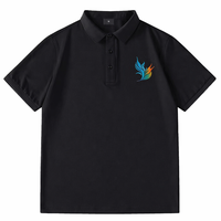 Kaos Polo Pria Bordir Katun 100% Klasik Kasual Lengan Pendek Grosir Kustom