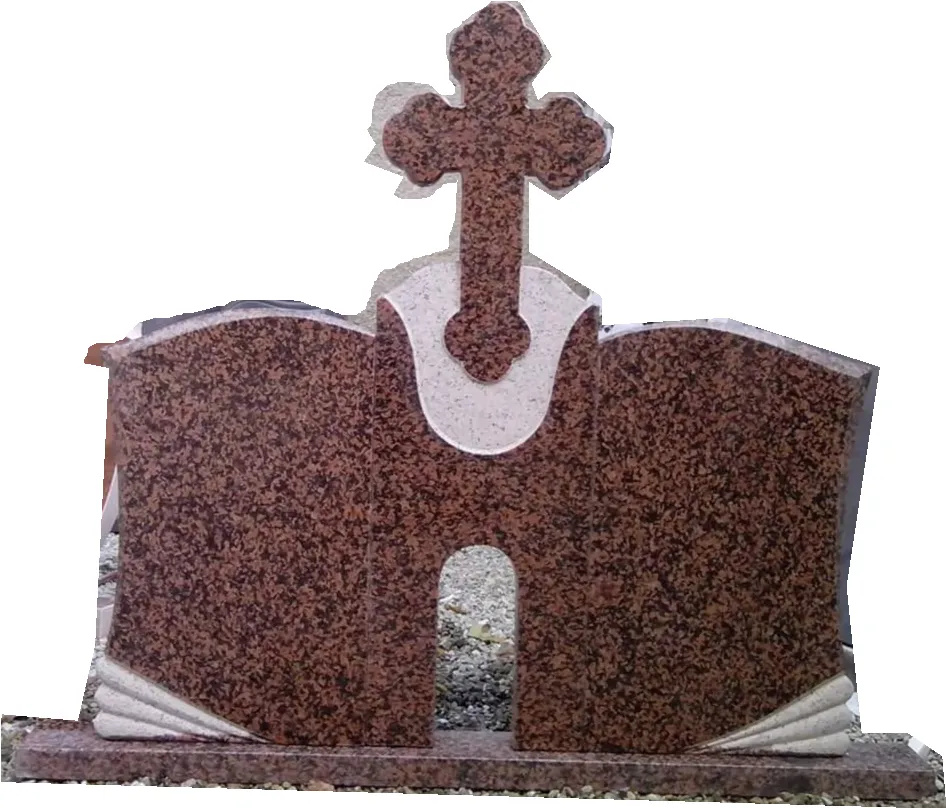 Rood Graniet Grafstenen Grafsteen Monumenten Headstones Cross Angels Weings Figuur Monumenten
