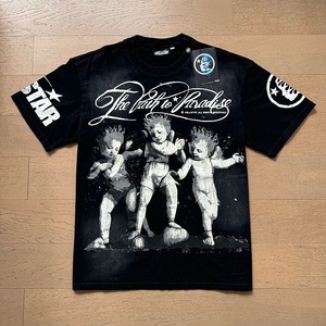 Camiseta de Manga Corta Holgada con Estampado de Ángel, Estilo Vintage, Unisex para Hombre y Mujer, Ropa Urbana, Hell Street Nfc - Product Image 2