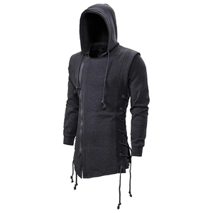 Sudadera <span class=keywords><strong>con</strong></span> Capucha para <span class=keywords><strong>Hombre</strong></span>, de Alta Calidad, Estilo Regular, <span class=keywords><strong>con</strong></span> Cierre, de Felpa, Lisa, Teñida, para Primavera - Product Image 1