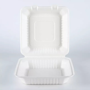 Boîte à clapet en bagasse jetable, contenants d'emballage alimentaire biodégradables <span class=keywords><strong>TIMECO</strong></span> AZSBB001 - Product Image 4